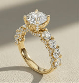 LADIES RING 14 CARAT GOLD LAB GROWN DIAMOND