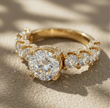 LADIES RING 14 CARAT GOLD LAB GROWN DIAMOND
